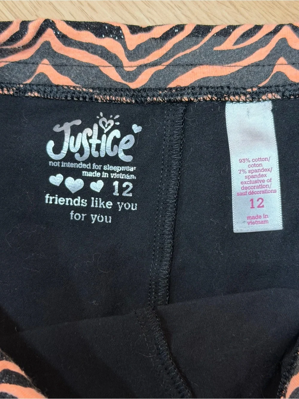 Justice Girls Size 12 Black Coral Volleyball Yoga Shorts Athletic Cheer